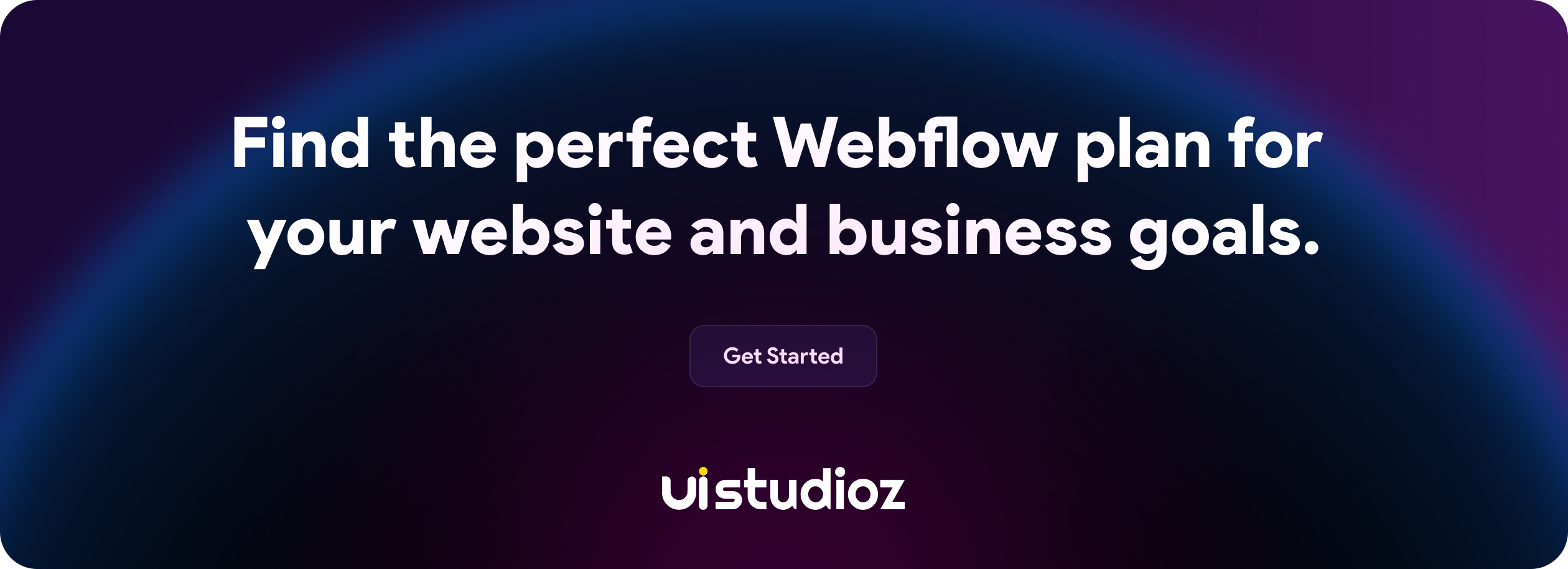 Find the perfect Webflow plan for  your website and business goals